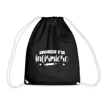 Amoureuse d’un Infirmier - Sac de sport léger - noir - Devant