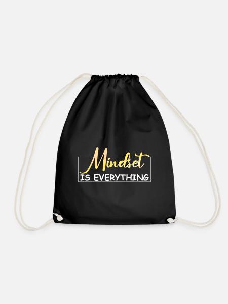 Mindset is everything - Turnbeutel - Schwarz