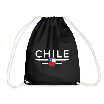 Chile Design – For fans and lovers - Drawstring Bag - black - Front