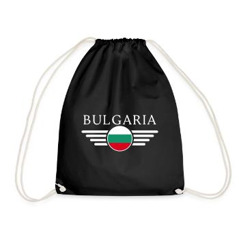 Bulgaria T-Shirt: Charm in Every Stitch - Drawstring Bag - black - Front