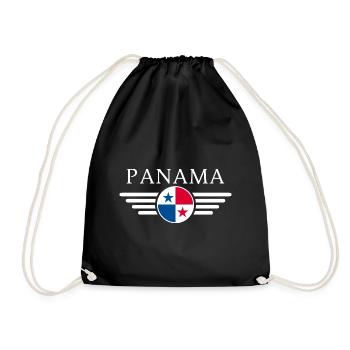 I Love Panama, Elegance Style Design T-Shirt - Drawstring Bag - black - Front