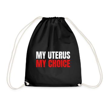 My Uterus My Choice Avortement Féminisme - Sac de sport léger - noir - Devant