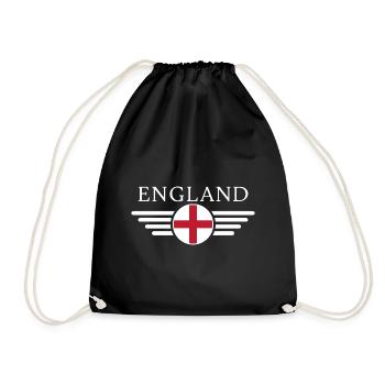 T-shirt de l’Angleterre : T-shirt, Culture - Sac de sport léger - noir - Devant