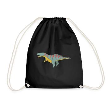 Dinosaure Dino - Sac de sport léger - noir - Devant