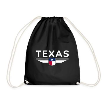 Texas Fan T-Shirt – Lone Star Style - Drawstring Bag - black - Front