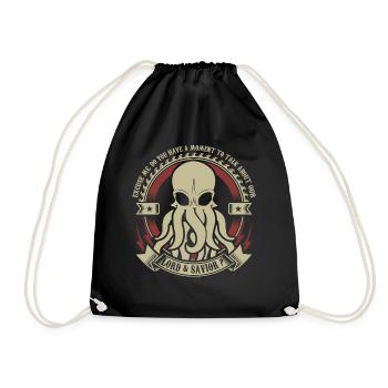 Cthulhu Motif Funny Halloween - Drawstring Bag - black - Front