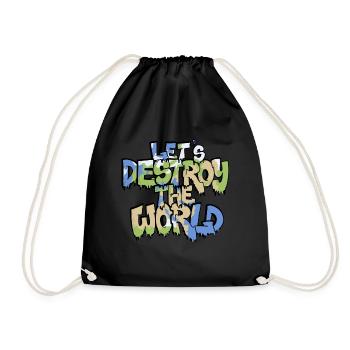 Détruisons le monde - Sac de sport léger - noir - Devant