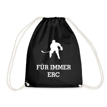 Für immer ERC - Für Eishockeyfans aus Schwenningen - Turnbeutel - Schwarz - Vorne