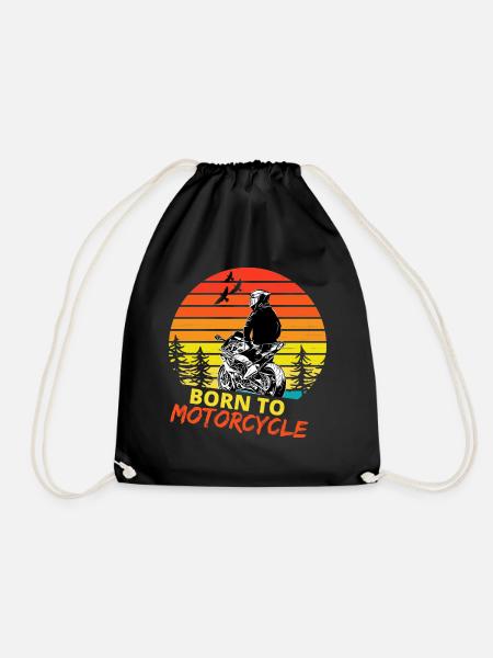 Motorcycle Lifestyle / Motorcycle / Motorcycles biker - Drawstring Bag - black