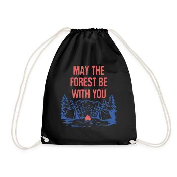 Que la forêt soit avec vous Drôle d’humour de camping - Sac de sport léger - noir - Devant