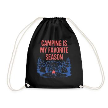 Camping is My Favorite Season Camper Summer Camp - Turnbeutel - Schwarz - Vorne
