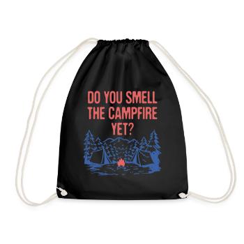 Smell the Campfire Camping Hiking Camper Hiker - Turnbeutel - Schwarz - Vorne