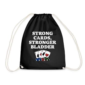 Cartes fortes Stronger Bladder Poker Joke Poker - Sac de sport léger - noir - Devant