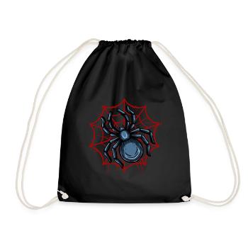 Halloween Costume Spider Monster Spooky Skull - Drawstring Bag - black - Front
