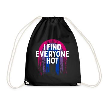Je trouve tout le monde bisexuel chaud dictons bi citations - Sac de sport léger - noir - Devant