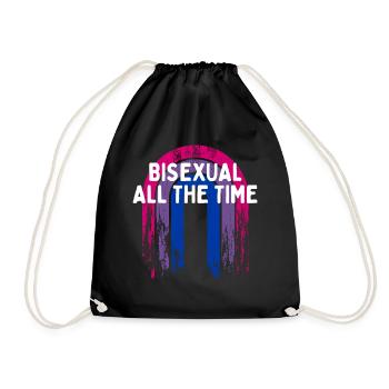 Bisexuel tout le temps Bi Citation Motivationnelle Bi - Sac de sport léger - noir - Devant