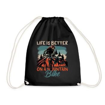 1 14 - Drawstring Bag - black - Front