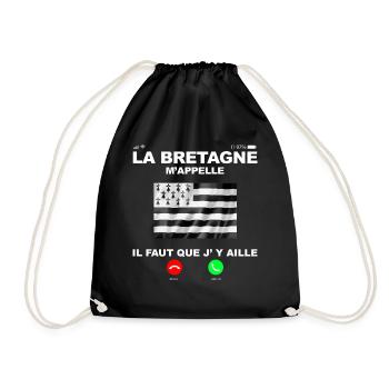 Cadeau pour homme et femme de la Bretagne - Sac de sport léger - noir - Devant