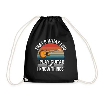 Gitarre Musik Gitarisst Gitarren Spruch - Turnbeutel - Schwarz - Vorne