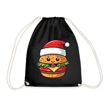 Burger Noël Bande Dessinée - Sac de sport léger - noir - Devant