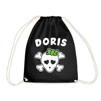 Pirate Doris Design pour les filles et les femmes - Sac de sport léger - noir - Devant
