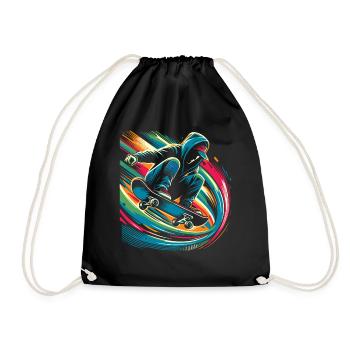 Skateur - Sac de sport léger - noir - Devant