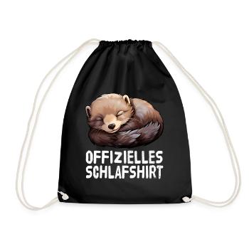 Official Sleep Shirt American Mink Mink - Drawstring Bag - black - Front