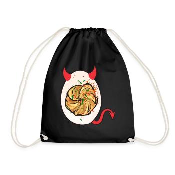 Gefüllte Eier Deviled Eggs - Turnbeutel - Schwarz - Vorne
