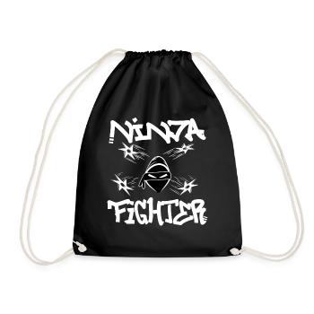 Ninja Fighter - Turnbeutel - Schwarz - Vorne