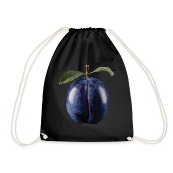 Brombeere Frucht Geschenk - Turnbeutel - Schwarz - Vorne