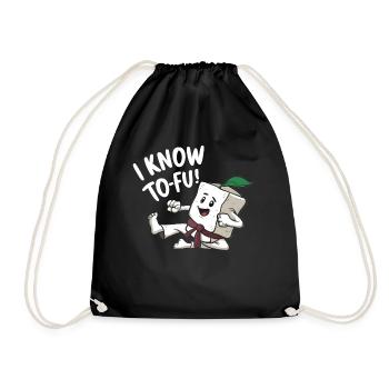 Tofu Lustiges - Turnbeutel - Schwarz - Vorne