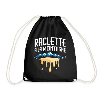 Raclette à la montagne - Sac de sport léger - noir - Devant