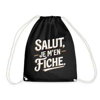 Salut je m'en fiche - Sac de sport léger - noir - Devant