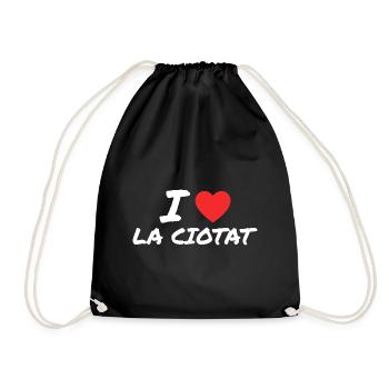 I love La Ciotat - Drawstring Bag - black - Front