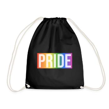 Cadeau arc-en-ciel de la fierté - Sac de sport léger - noir - Devant