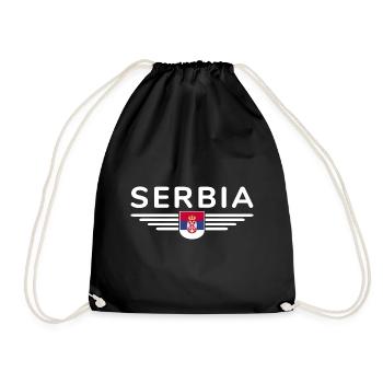 Design Serbie – Fierté et passion - Sac de sport léger - noir - Devant