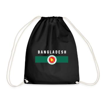 Bangladesh - flag and coat of arms - Drawstring Bag - black - Front