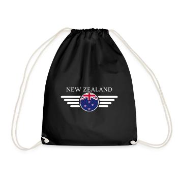T-shirt design de style néo-zélandais - Sac de sport léger - noir - Devant