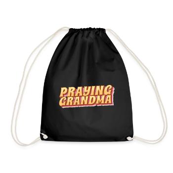 Grand-mère en prière - Betende Oma - Sac de sport léger - noir - Devant