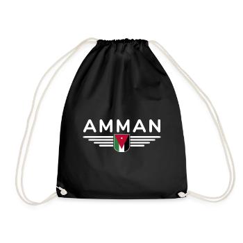 Jordan Amman Fan Outfit T-Shirt Design Gift - Sac de sport léger - noir - Devant