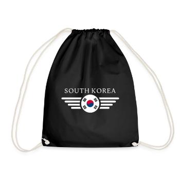 South Korea - Drawstring Bag - black - Front