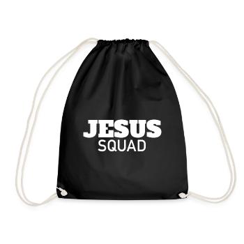 Jesus Squad - Ich liebe Jesus - Turnbeutel - Schwarz - Vorne