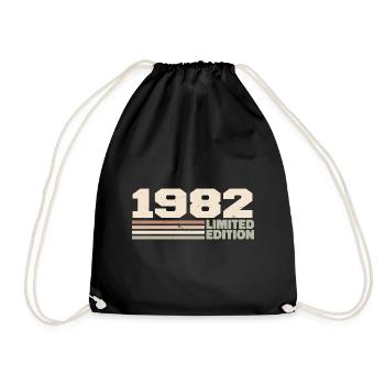 1982 Cadeau Anniversaire 1982 édition limitée 1982 - Sac de sport léger - noir - Devant