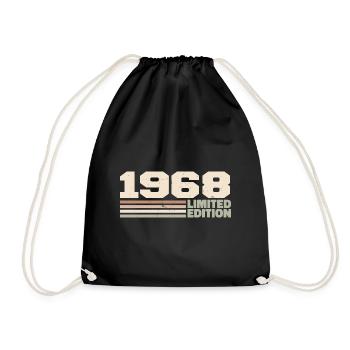 1968 Cadeau Anniversaire 1968 édition limitée 1968 - Sac de sport léger - noir - Devant