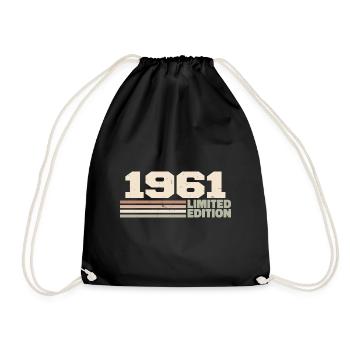 1961 Cadeau Anniversaire 1961 édition limitée 1961 - Sac de sport léger - noir - Devant