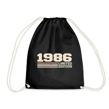 1986 Cadeau Anniversaire 1986 édition limitée 1986 - Sac de sport léger - noir - Devant