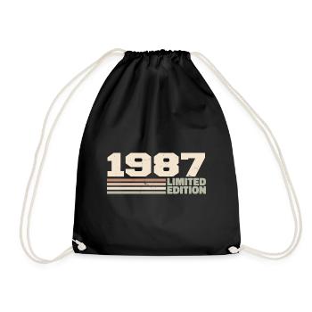 1987 Cadeau Anniversaire 1987 édition limitée 1987 - Sac de sport léger - noir - Devant