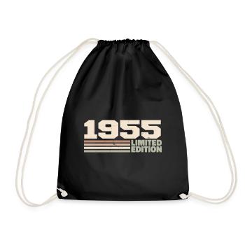 1955 Cadeau Anniversaire 1955 édition limitée 1955 - Sac de sport léger - noir - Devant
