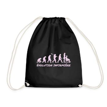 évolution infirmière - Sac de sport léger - noir - Devant