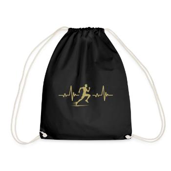 Battement de cœur du coureur - Sac de sport léger - noir - Devant